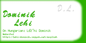 dominik lehi business card